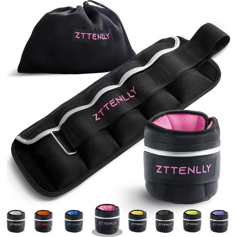 Bandes de Poids pour Cheville et Poignet en Coton Lustré - Sacs de Musculation Réglables 0.22-4.5 kg (paire 0.45-9 kg) pour Entraînement, Fitness, Enfants/Adultes (1/5)