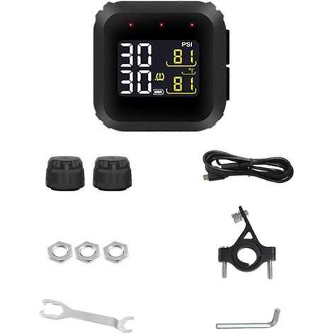 Système de surveillance de la pression des pneus sans fil M3X, capteurs externes, écran LCD étanche, TPMS pour moto en temps réel (1/5)