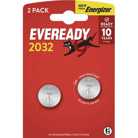Eveready Pile bouton CR 2032 3 V 2 pc(s) E304439500