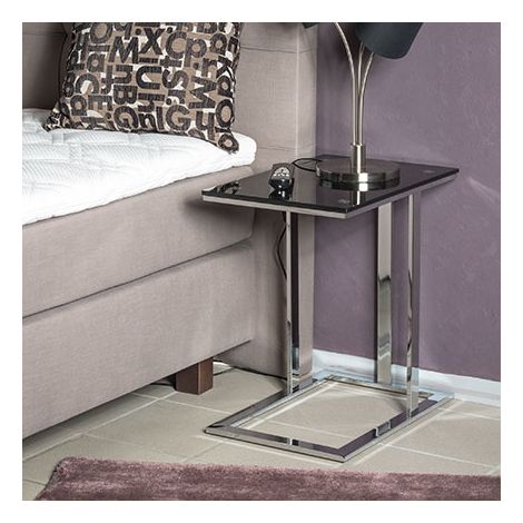Table d'appoint 54x37x58 cm en métal noir