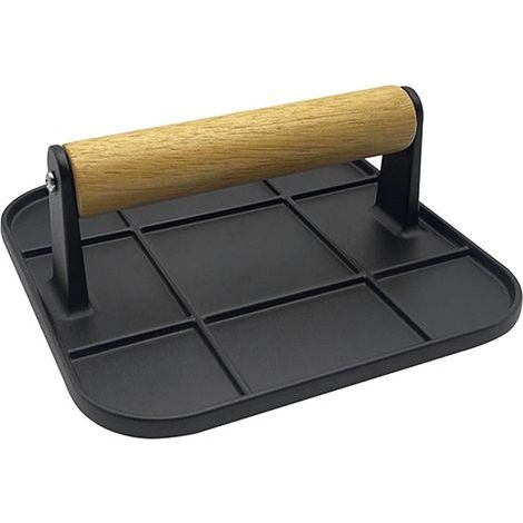Presse de cuisson à sandwich, presse à hamburger en fonte, presse à hamburger pour barbecue, presse à hamburger robuste, presse à hamburger pour grille, presse à gril en fonte pour hamburger, 16 x 16 (1/5)