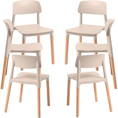 Packs Sillas Comedor - Pack 6 Sillas Estin - Beige