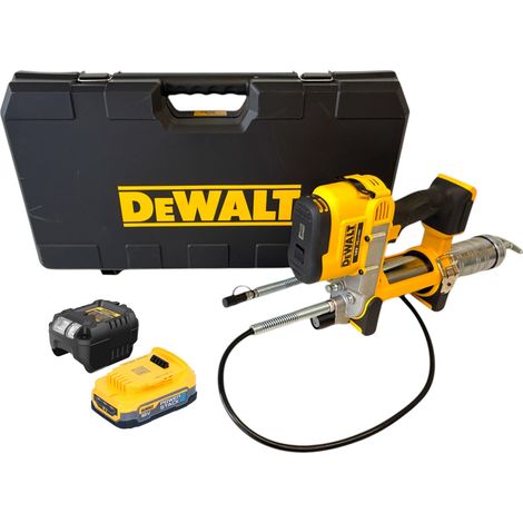 Pompe à graisse sans fil 18 V DCGG 571 E1K DeWalt + 1x batterie Powerstack 1,7 Ah + chargeur (1/5)