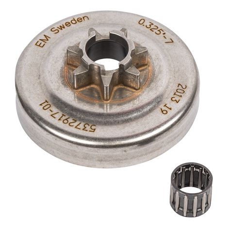 Husqvarna 537291702 Tamburo Frizione Pignone Autoallineante 0.325 7T OEM 455