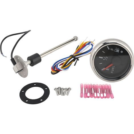 Jauge réservoir carburant inox marine niveau et indicateur – Voiture bateau camion camping-car yacht 240-33ohm 250mm, mesure (1/4)