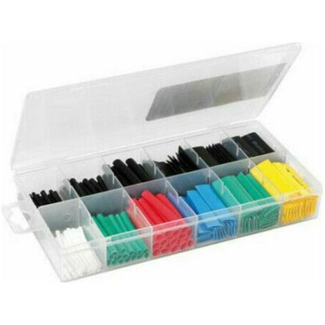 KIT 180PCS ASSORTIMENT DE GAINES THERMORÉTRACTABLES CÂBLES CÂBLES ÉLECTRIQUES TUBES (1/2)
