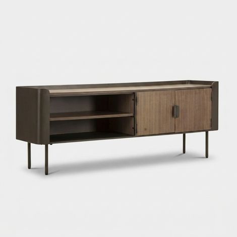 Meuble TV Toronto métal et bois design industriel (1/5)
