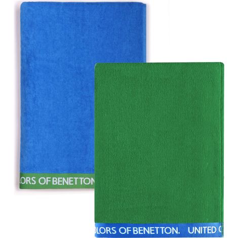 SET 2 TOALLA DE PLAYA 90X160CM 380GSM VELOUR 100%ALGODON CASA BENETTON (1/5)