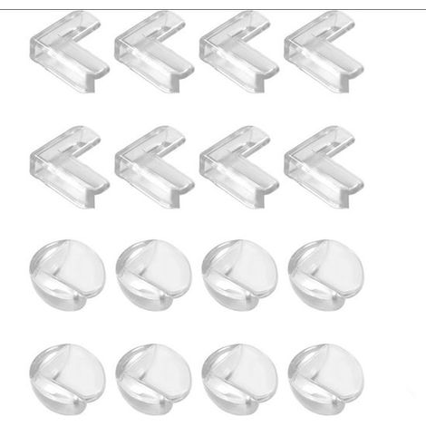 Protège-coins de table - Lot de 16 - Matériau PVC - Protège-coins pour table d'enfant - Tapis autocollant - Set de table - Transparent (1/5)