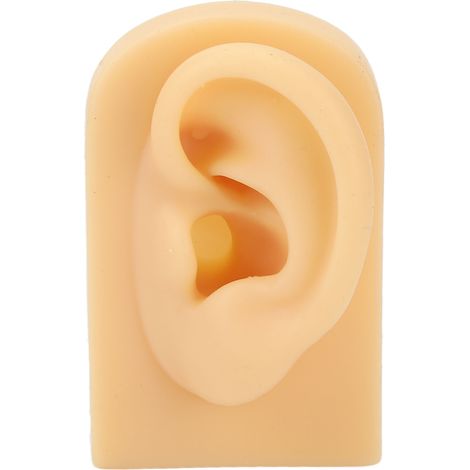 Modèle d'Oreille en Silicone Souple pour Pratique de Percing, Présentation de Bijoux et Simulation Réaliste - Oreille Gauche (1/5)