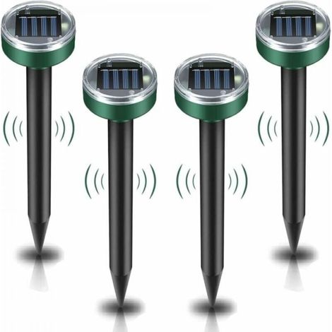 Répulsif solaire à ultrasons pour rats, 4 pièces, Anti-rongeur, étanche IP65, répulsif pour rats de jardin