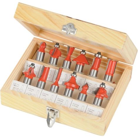 Juego de 12 fresas para router TCT de 1/2" - 1/2". (1/5)