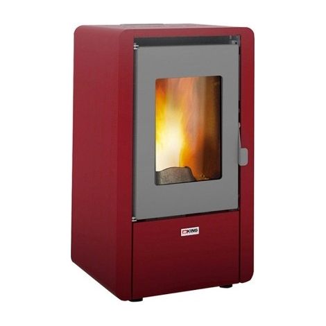 Stufa a Pellet King 60 Bordeaux 145 m3 6,15 kW - 93058 - OCCASIONE (1/5)