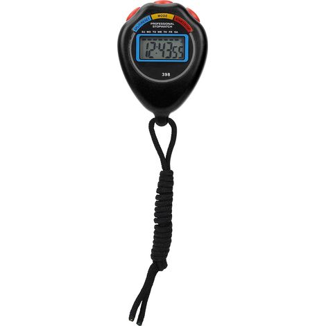 Chronomètre sportif professionnel, minuteur électronique pour athlétisme, course, natation, noir (1/5)