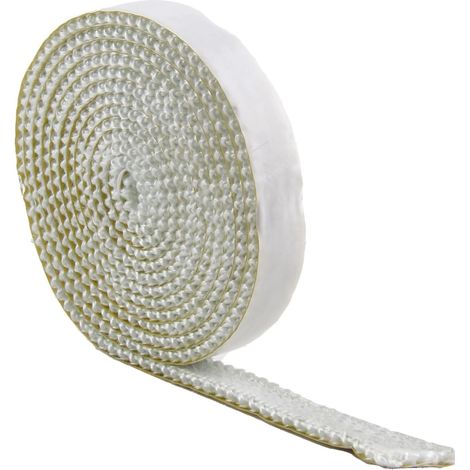 Joint d'étanchéité autoadhésif cheminée, Joint pour Poêle à Granulés, Joint Fibre de Verre 2m de Long résistant Chaleur de 550°C, Largeur 15mm et épaisseur 3mm (1/5)