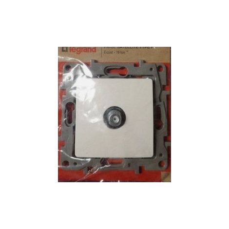 Legrand 096619 TV Outlet, Antenna Outlet, Type R SAT, NILOE, BRILLIANT WHITE