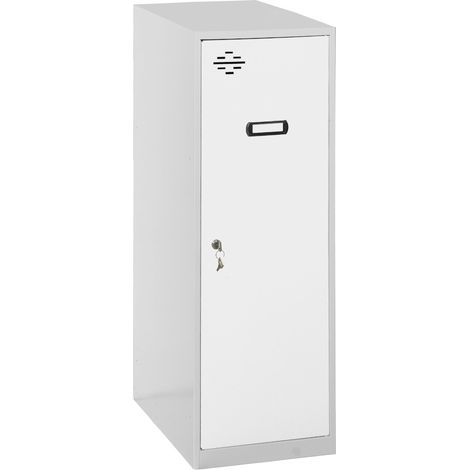 SimonRack Casier Vestiaire Metallique Petit, 915x400x500 mm, Armoire Metallique Petit, Comprend la Clé, Gris/Blanc - Simonlocker (1/5)