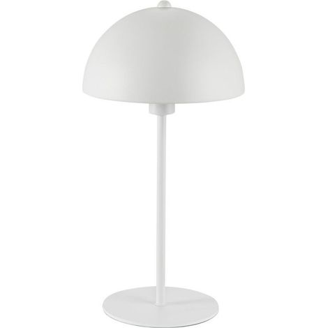 Lampe de table blanche en laiton design épuré et élégant - blanc mat élégant (1/3)