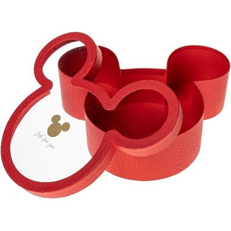 Scatola di fiori Mickey, piccola rosetta rossa