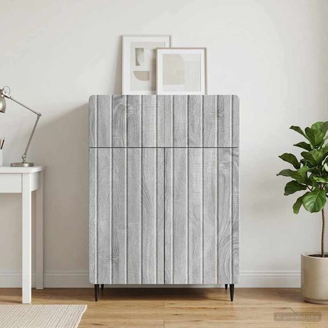 Buffet Sonoma gris 66 x 34,5 x 92 cm Bois d'ingénierie vidaXL (1/5)