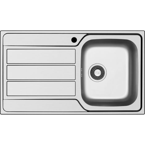 Lavello da incasso in acciaio inox con vasca e gocciolatoio sinistro 86x50 Tirreno861