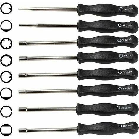 8PCS Tournevis de Carburateur Différents, Ensemble d'Outils de Réglage du Carburateur Réglage du Carburateur pour Moteurs 2 Temps (1/5)