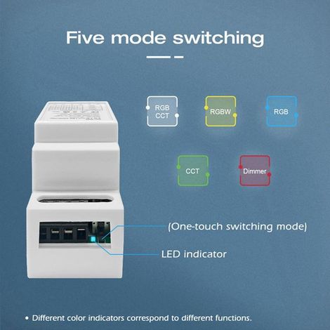 couleur : comme sur l’image. Matériau : PC. Contrôleur de bande LED 5 en 1 avec RGB, RGBW et CCT. 2