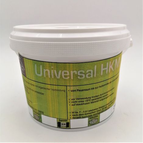 Mortier d'argile réfractaire - 1300 °C - Universel HKM - Pot de 2 Kg