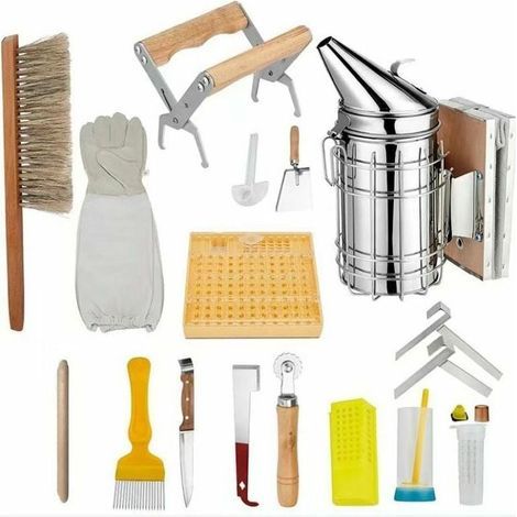 Matériel d'apiculture.Ensemble d'outils d'apiculture. ensemble de 15. équipement d'apiculture pour apiculteurs professionnels et débutants (1/4)