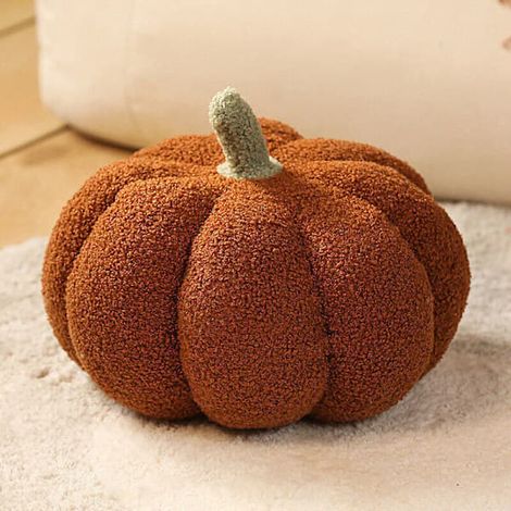 Coussin citrouille doux Jouet en peluche citrouille Coussin de canapé Décoration Halloween Cadeaux brun 30cm brun brown 30cm - couleur, taille (1/5)