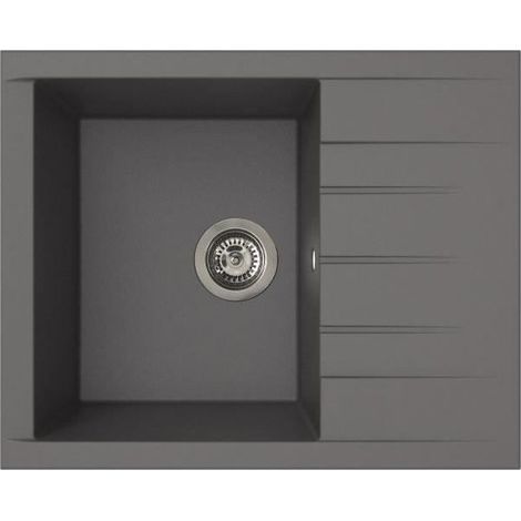 Lavello - Resina SMC - Grigio cemento - A incasso - STRADOUR - Cube 1C XS - 62 x 50 cm (1/2)