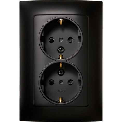 Base enchufe elec doble schuko tt empotrar ne serie 10 simon (1/3)