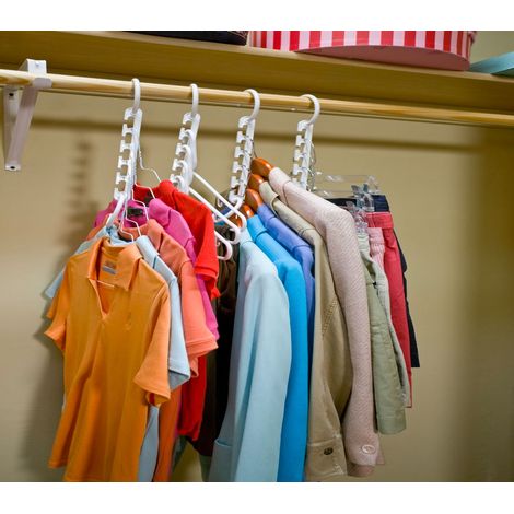 850826 Pack 10 perchas Magic Hanger organizador para ropa ahorrador de espacio