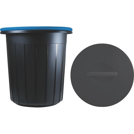 Gio' style pattumiera eco solution lt. 16 - cm. 33x33x33,5 h col. nero/blu - Gio' Style