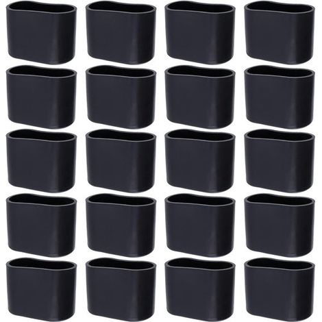 Tappi per gambe di sedia, 20 pezzi, protezioni ovali in PVC per gambe di sedia, protezioni per gambe di mobili, protezioni per pavimenti, protezioni per mobili per la protezione dei mobili, 16 mm x 34 (1/5)