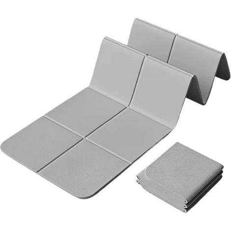 Tapis de yoga pliable — Tapis de fitness et d'exercice double face et antidérapant, idéal pour les voyages, le Pilates et les entraînements au sol.