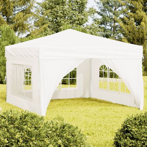 Tente de réception pliable，Tonnelle de Jardin，Chapiteau，Barnum avec parois Blanc 3x3 m XZZ28231 (1/5)