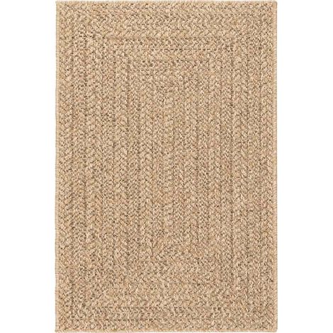 Tapis de sol,Tapis ZIZUR beige 140x200 cm aspect de jute intérieur extérieur CFW645042