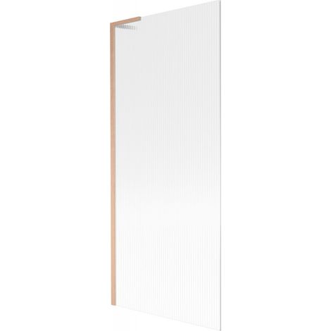 Paroi de baignoire Mexen Next L 1-volet 80 x 150 cm, rayures, cuivre brossé - 895-080-000-03-09-65 (1/5)