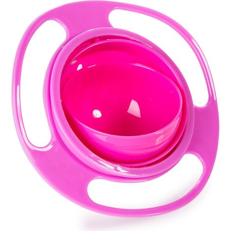 Bol gyroscopique rotatif à 360° avec couvercle, anti-éclaboussures et anti-déversement.