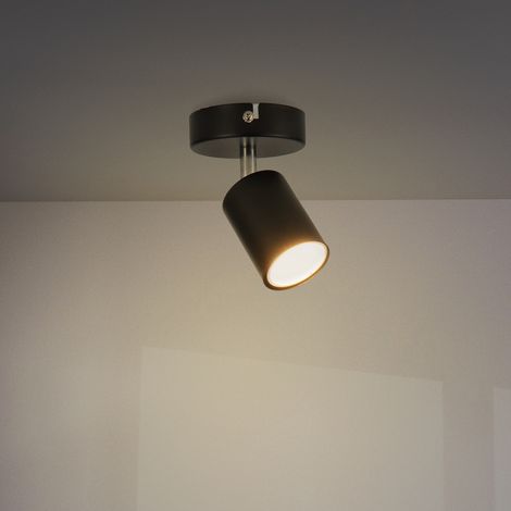 IluminaShop - Lampara de Techo Serie Black 1 Focos GU10 (1/3)
