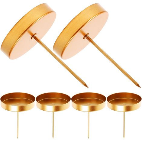6 Pièces Bougeoir en Métal Rond, Style Chic, pour Décoration de (1/5)