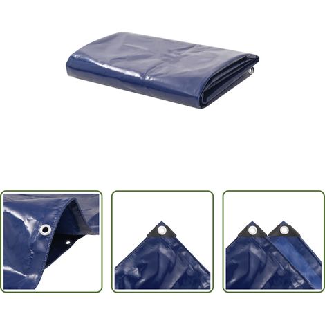vidaXL Witterungsschutz - Abdeckplane 650 g/m² 1,5 x 6 m Blau (1/5)