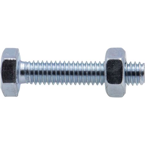 Boulon tête hexagonale Viswood finition zinguée Ø4 x 30 mm (lot de 16)