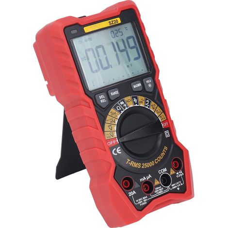 Digitales Multimeter mit 25.000 Messpunkten: Spannung, Stromstärke, Widerstand, Kapazität, Frequenz, Temperatur – Elektriker-Tester (1/5)