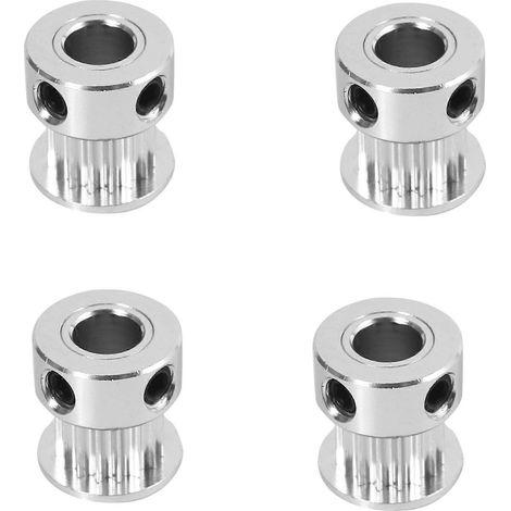 4x Aluminium GT2 16 Zähne 6mm Bohrung Zahnriemenscheibe Flansch Synchronrad für 3D-Drucker