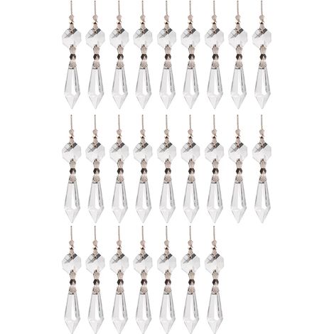 Prismes en cristal en forme de goutte d'eau, 37 mm (transparent), pour lustre de mariage (1/4)
