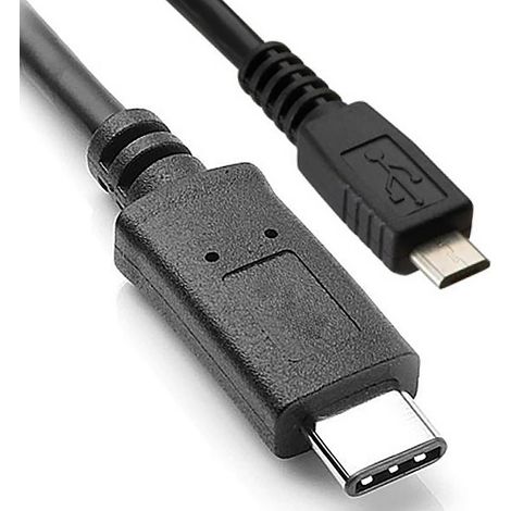 BeMatik - C-USB 3.0 câble mâle à mâle 2.0 MicroUSB-B 1m coaxiale