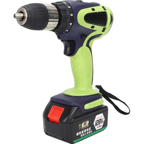 Perceuse visseuse sans fil 250W, tournevis électrique rechargeable lithium-ion, prise UE 80-240V, 1 batterie, outil polyvalent bricolage maison. (1/5)
