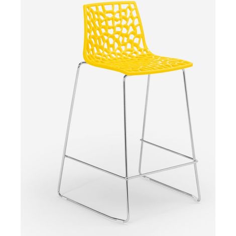 Grand Soleil Design Hocker für Küchenbar 64cm Mini Spider - Gelb